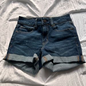 Aeropostale Dark wash fitted jean shorts size 0